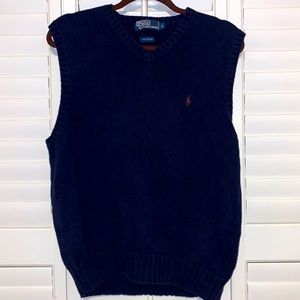Polo Navy Blue Sweater Vest- Men’s